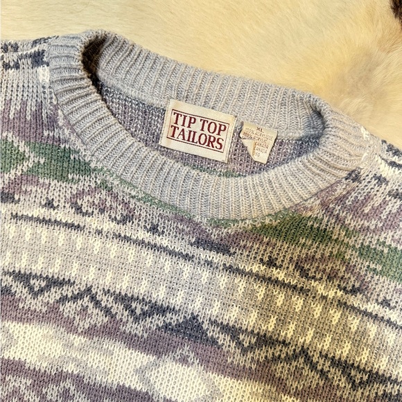 Vintage Tip Top Tailors Fair Isle Knit Sweater XL Made in Canada - Picture 5 of 5